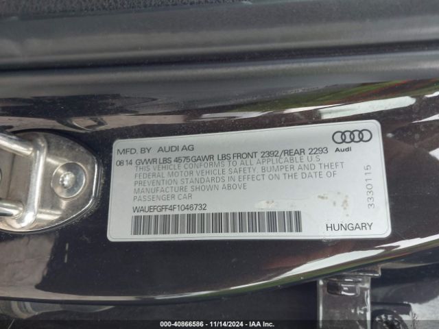 WAUEFGFF4F1046732 Audi A3 2.0t Premium