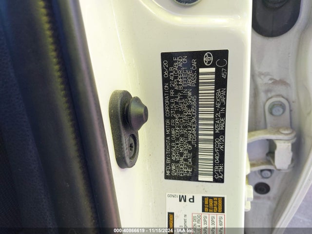 JTDS4MCE3MJ055845 Toyota COROLLA SE