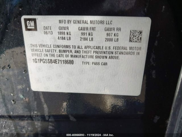 1G1PG5SB4E7118680 Chevrolet CRUZE LTZ