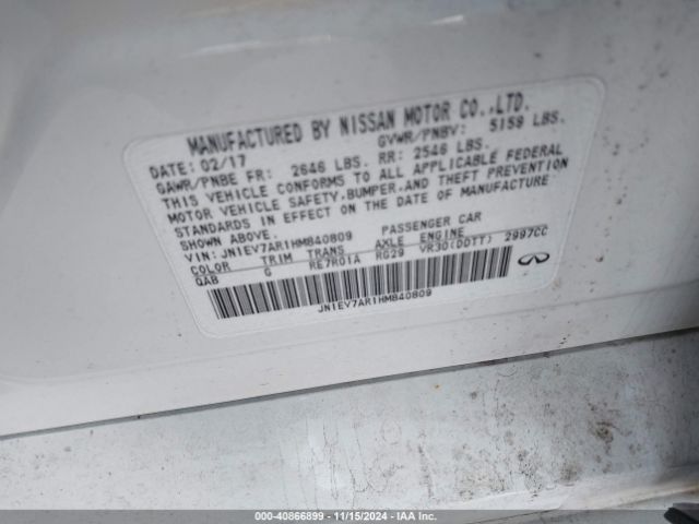 JN1EV7AR1HM840809 Infiniti Q50 3.0t Signature Edition