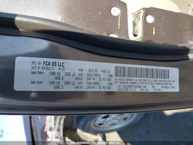 1C4NJPBA7FD372048 Jeep Patriot Sport