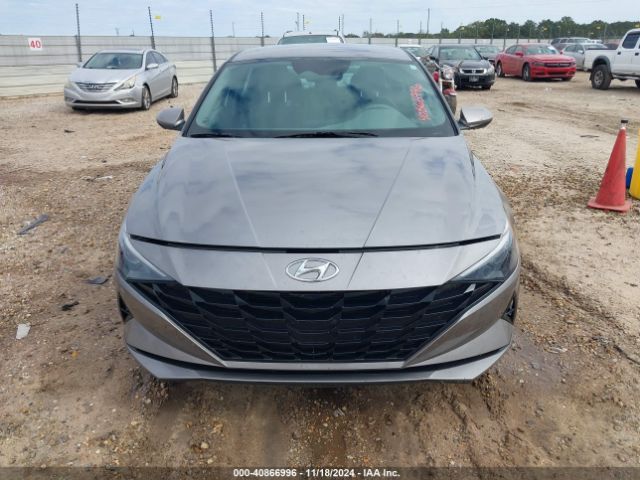 KMHLM4AJ8PU034072 Hyundai Elantra Hybrid Blue