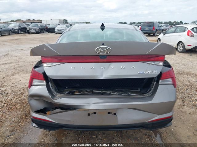 KMHLM4AJ8PU034072 Hyundai Elantra Hybrid Blue