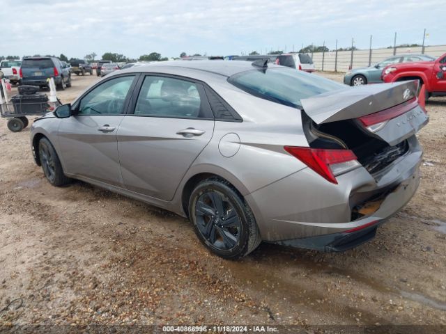 KMHLM4AJ8PU034072 Hyundai Elantra Hybrid Blue