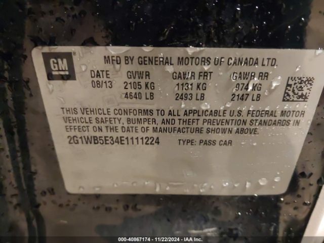 2G1WB5E34E1111224 Chevrolet Impala Limited Lt