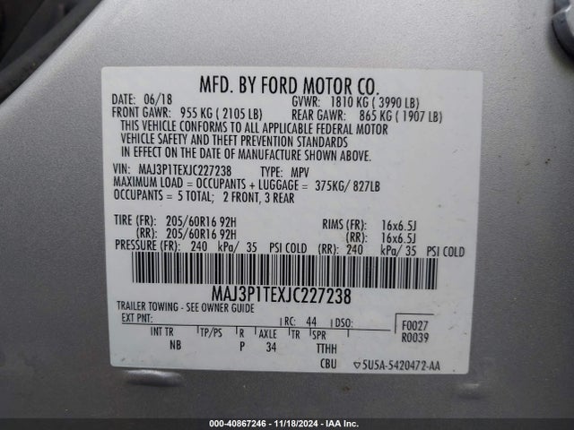 Ford Ecosport Se 2018 MAJ3P1TEXJC227238 Image 9