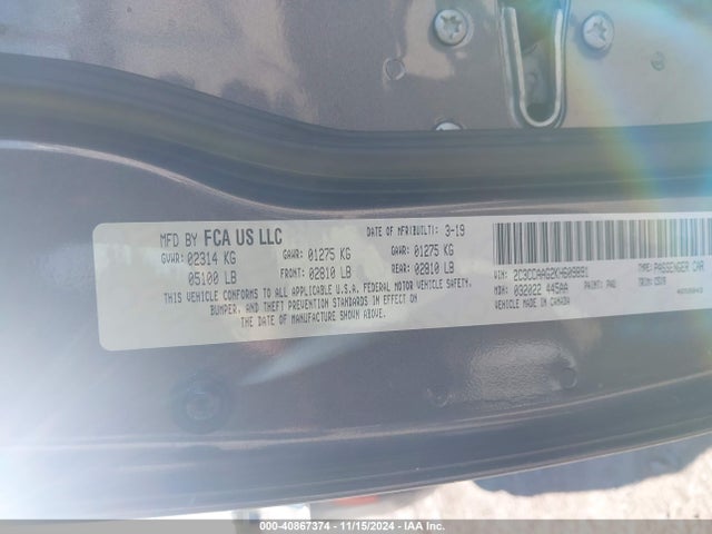 2C3CCAAG2KH609891 Chrysler 300 Touring