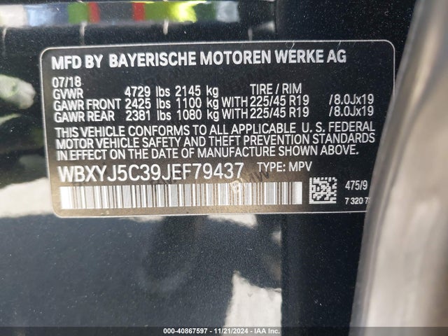 WBXYJ5C39JEF79437 BMW X2 Xdrive28i