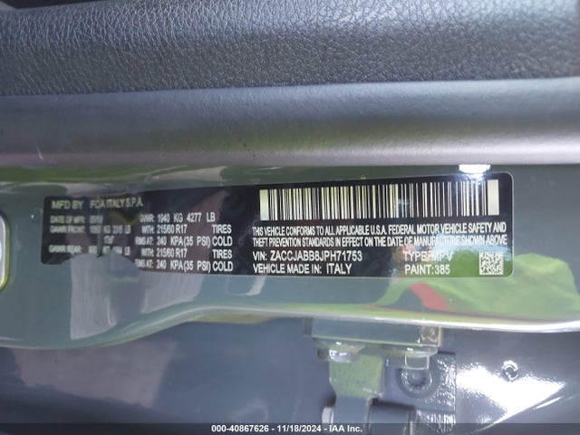 ZACCJABB8JPH71753 Jeep Renegade Latitude Fwd