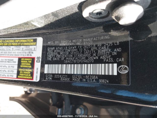 58AEZ1B12PU146270 Lexus Es 350 Luxury