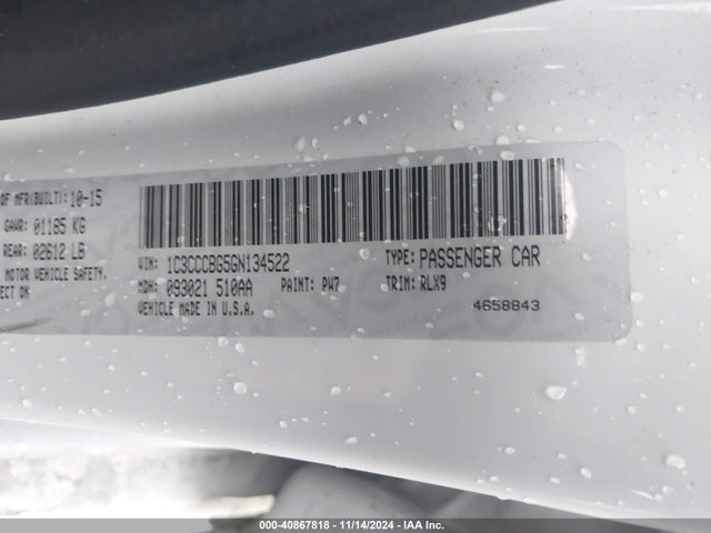 Chrysler 200 S 2016 1C3CCCBG5GN134522 Image 9