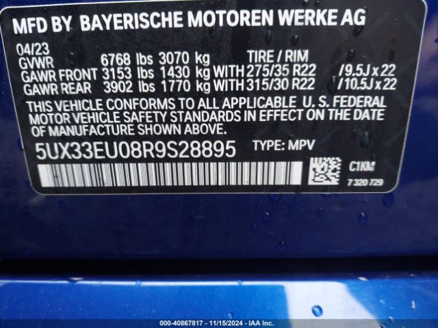 5UX33EU08R9S28895 BMW X5 M60i