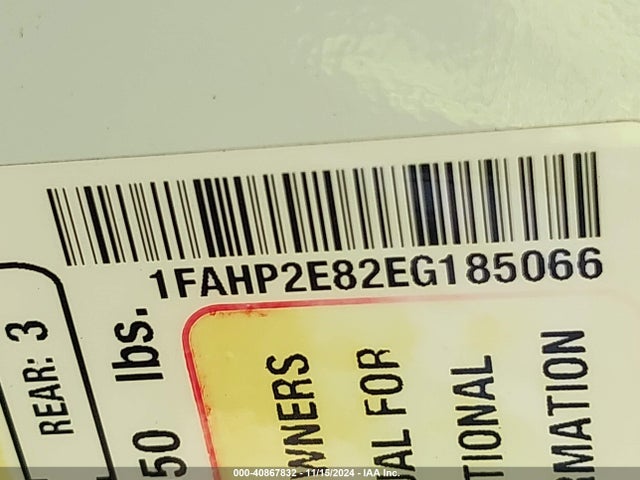 Ford TAURUS SEL 2014 1FAHP2E82EG185066 Image 9