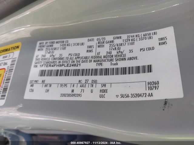 1FTER4FH9PLE24821 Ford Ranger Xlt