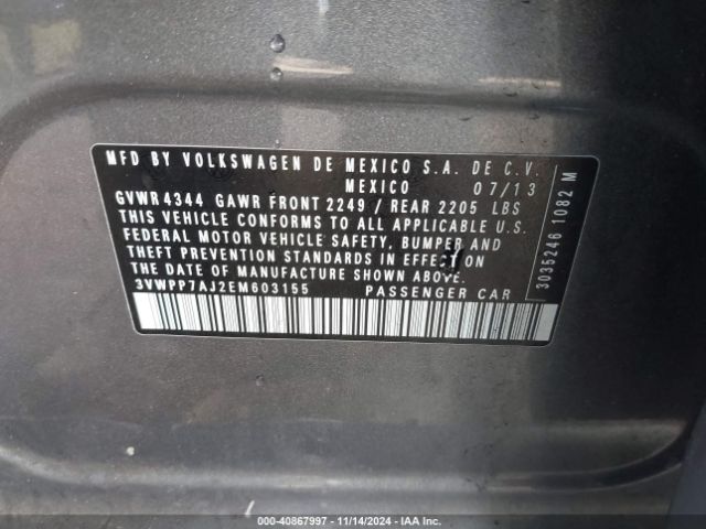 3VWPP7AJ2EM603155 Volkswagen Jetta Sportwagen 2.5l S