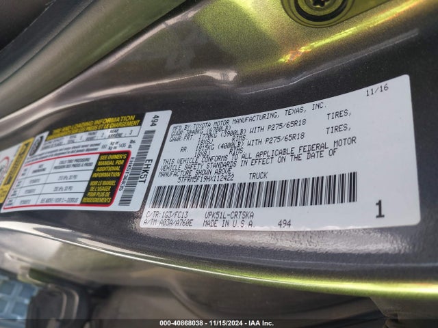 5TFRM5F19HX112422 Toyota Tundra Sr5 4.6l V8