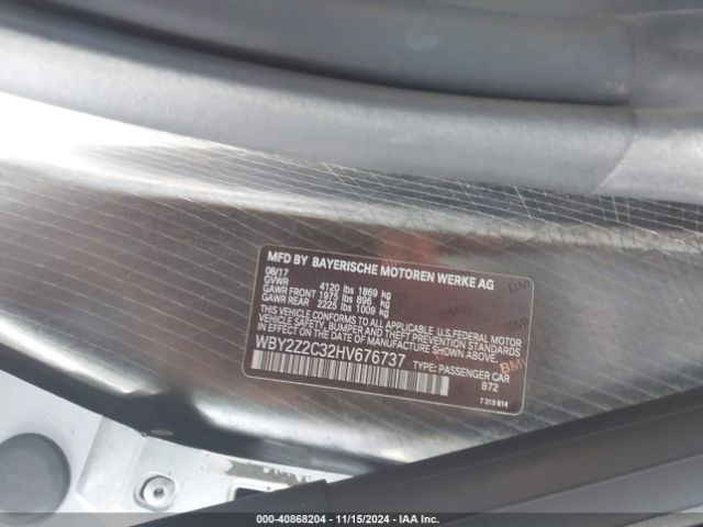 WBY2Z2C32HV676737 BMW I8