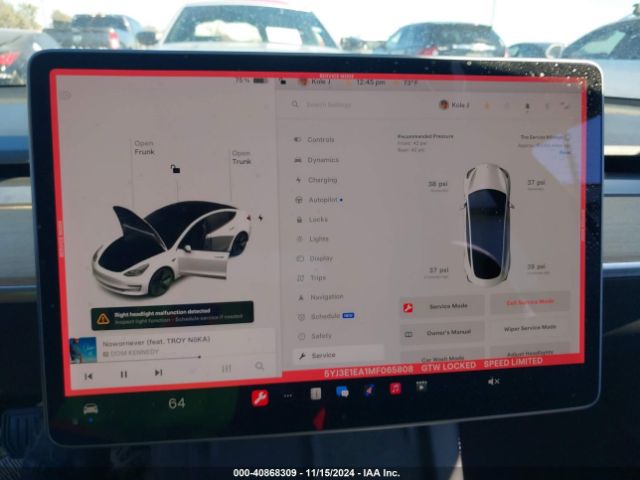 5YJ3E1EA1MF065808 Tesla Model 3 Standard Range Plus Rear-wheel Drive