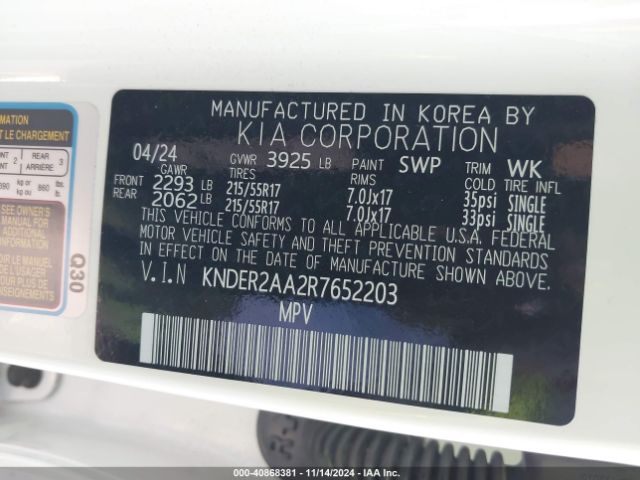 KNDER2AA2R7652203 KIA SELTOS EX