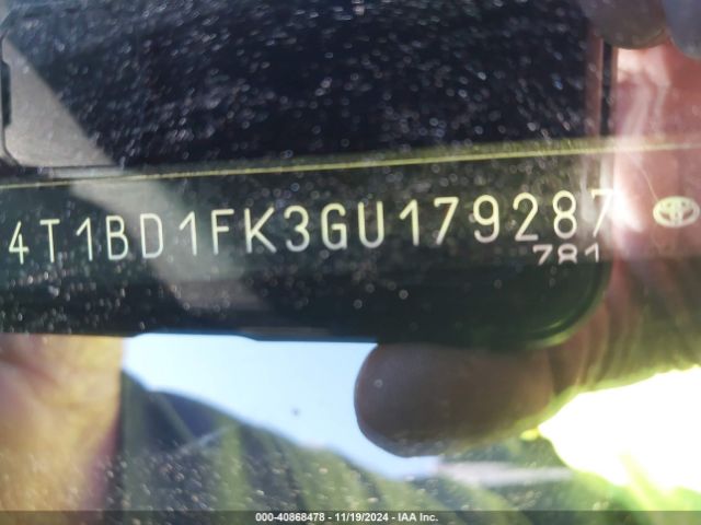 4T1BD1FK3GU179287 Toyota Camry Hybrid Le