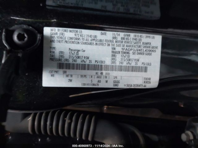 1FADP3J24EL439065 Ford Focus Titanium