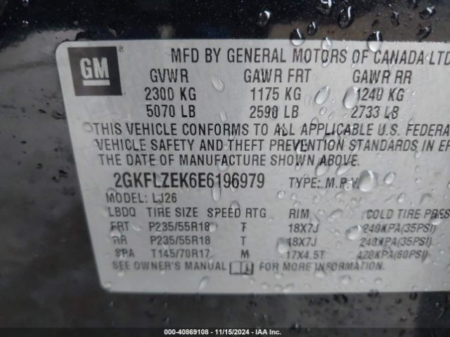 2GKFLZEK6E6196979 GMC Terrain Denali