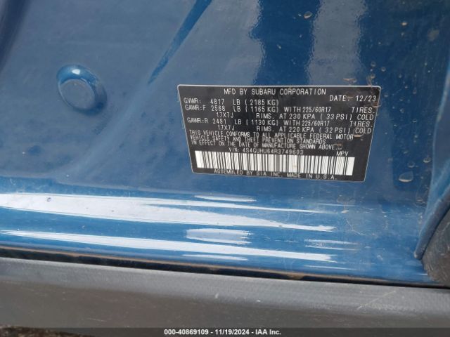 4S4GUHU64R3749603 Subaru Crosstrek Wilderness