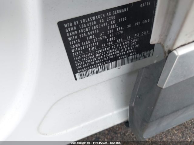 WVGBV7AX6GW602726 Volkswagen TIGUAN SE