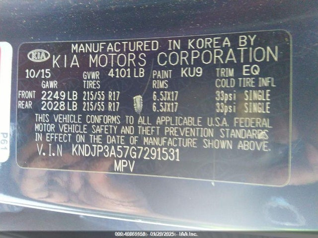 KNDJP3A57G7291531 KIA SOUL +