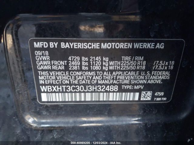 2018 BMW X1 WBXHT3C30J3H32488 Photo 8