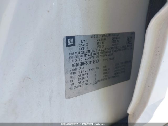 1GTG6DE35G1148088 GMC CANYON SLT