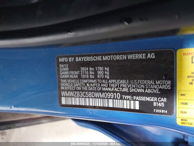 2013 MINI COUNTRYMAN WMWZB3C58DWM09910 Photo 8