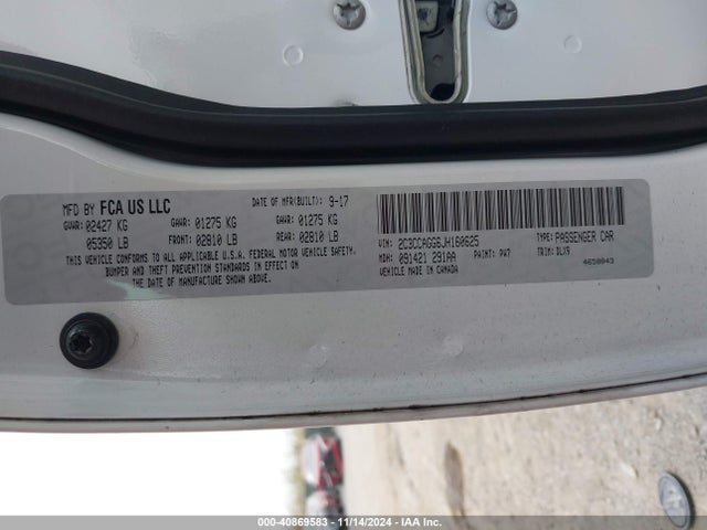 2C3CCAGG6JH160625 Chrysler 300 300s Awd