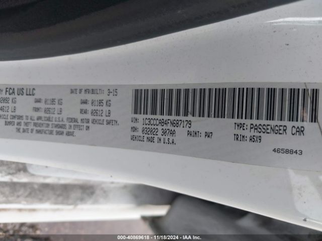 1C3CCCAB4FN687179 Chrysler 200 Limited