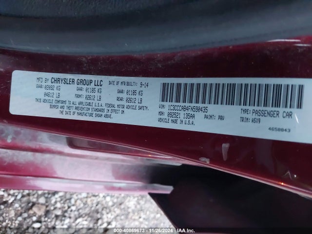 1C3CCCAB4FN590435 Chrysler 200 Limited