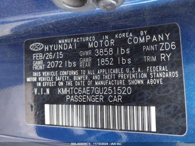 KMHTC6AE7GU251520 Hyundai Veloster Turbo