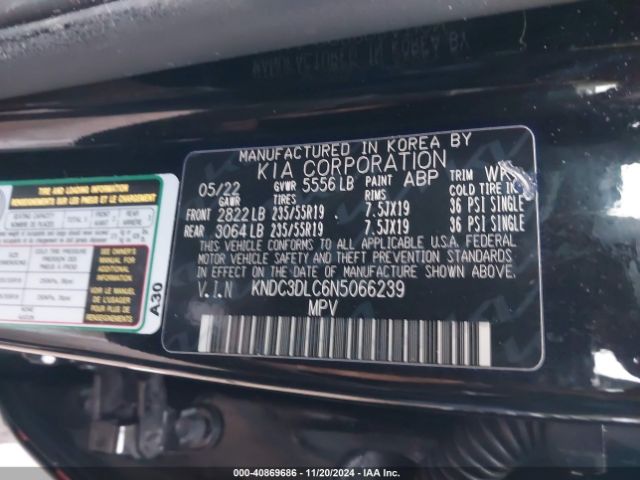 KNDC3DLC6N5066239 KIA Ev6 Wind