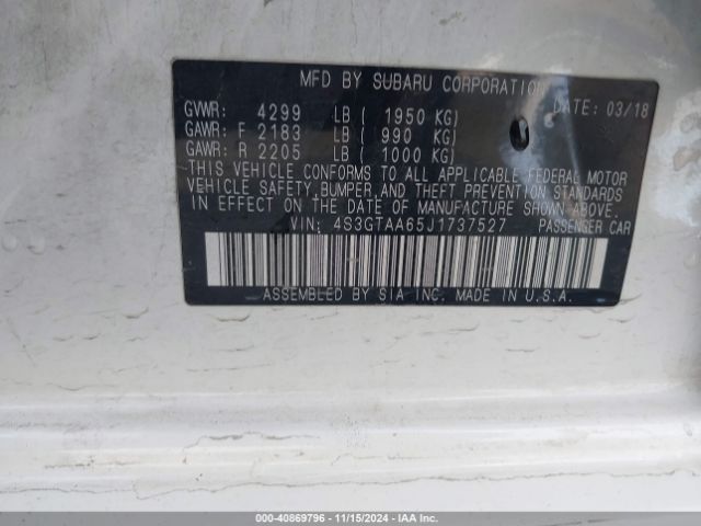 4S3GTAA65J1737527 Subaru Impreza 2.0i