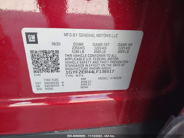 2020 CADILLAC XT4 1GYFZER44LF136517 Photo 8
