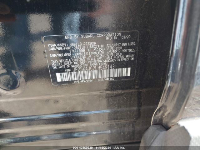 JF2SKAJC2LH549143 Subaru Forester Premium