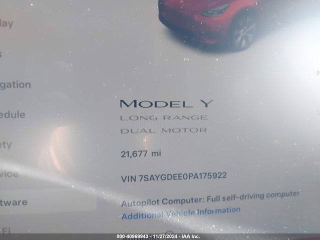 2023 TESLA MODEL Y 7SAYGDEE0PA175922 Photo 6