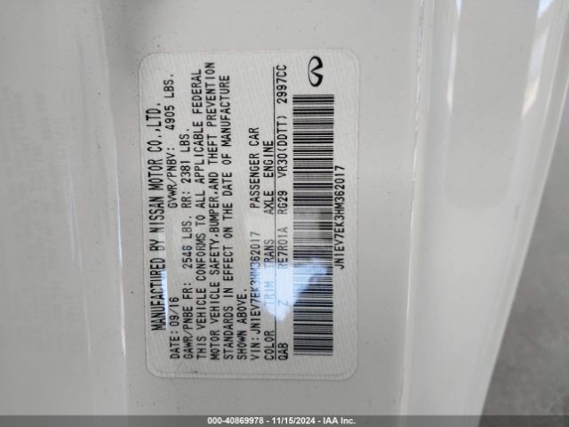 JN1EV7EK3HM362017 Infiniti Q60 3.0t Premium