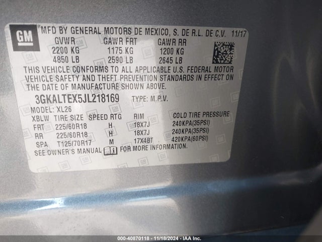 GMC Terrain Sle 2018 3GKALTEX5JL218169 Image 9
