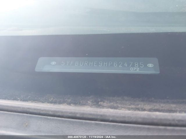 5YFBURHE9HP624785 Toyota Corolla L/le/xle/se/xse