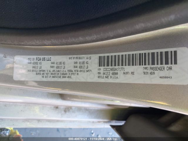 1C3CCCAB5GN171771 Chrysler 200 Limited