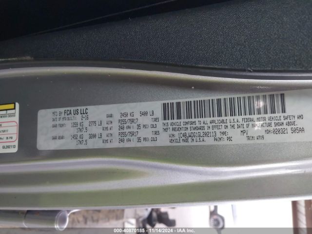 1C4BJWDG1GL202113 Jeep Wrangler Unlimited Sport