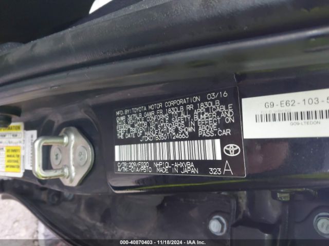 JTDKDTB35G1124663 Toyota Prius C Two