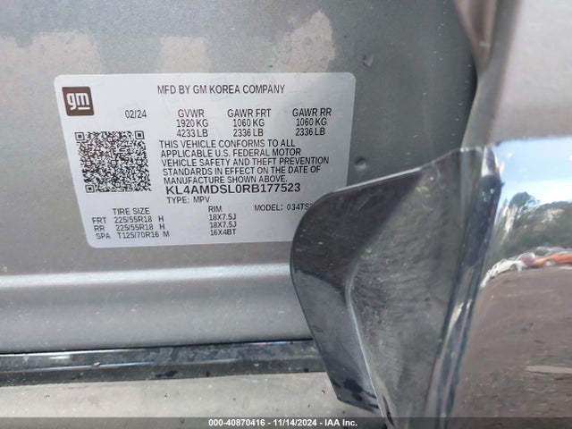 KL4AMDSL0RB177523 Buick Encore Gx Sport Touring Fwd