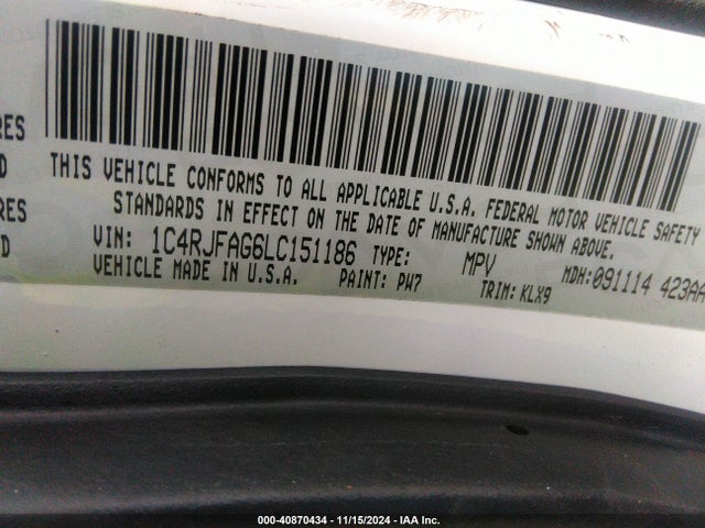1C4RJFAG6LC151186 Jeep Grand Cherokee Altitude 4x4