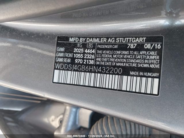 WDDSJ4GB6HN432200 Mercedes-Benz CLA 250 4MATIC